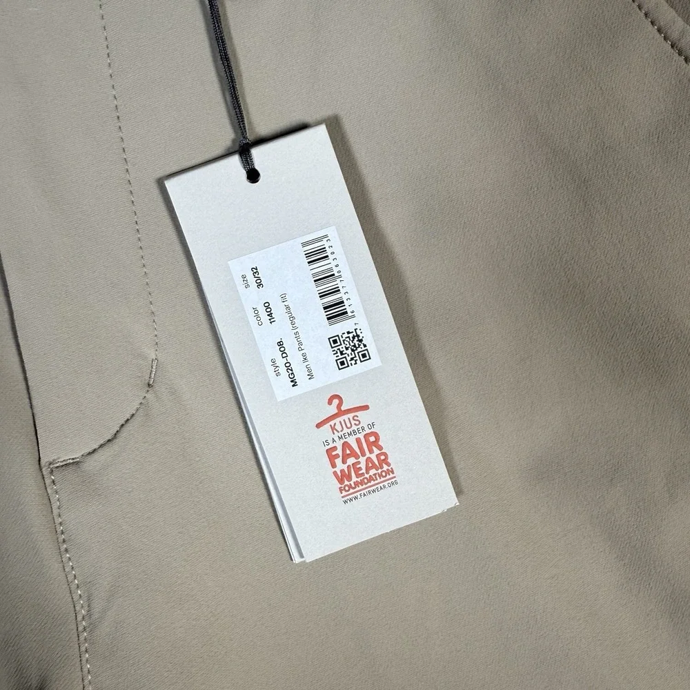 NWT KJUS Performance IKE Regular Fit Golf Pants Men's 30x32 Khaki Tan $189